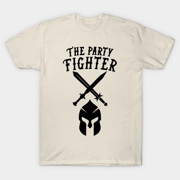 Fighter Dungeons and Dragons Team Party T-Shirt by HeyListen